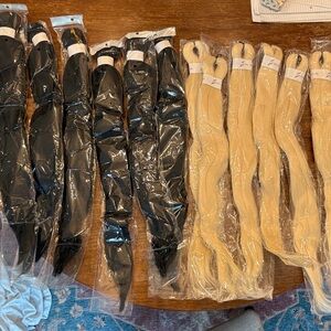 Black and Blonde Braiding Hair